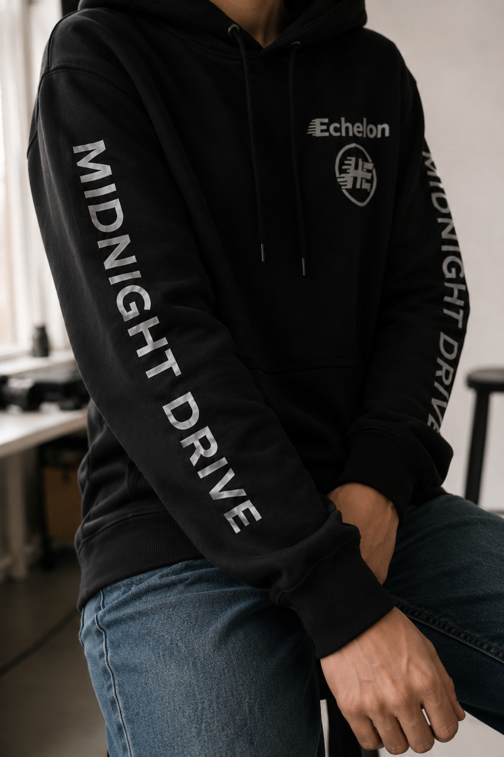 Echelon Skyline Black Hoodie