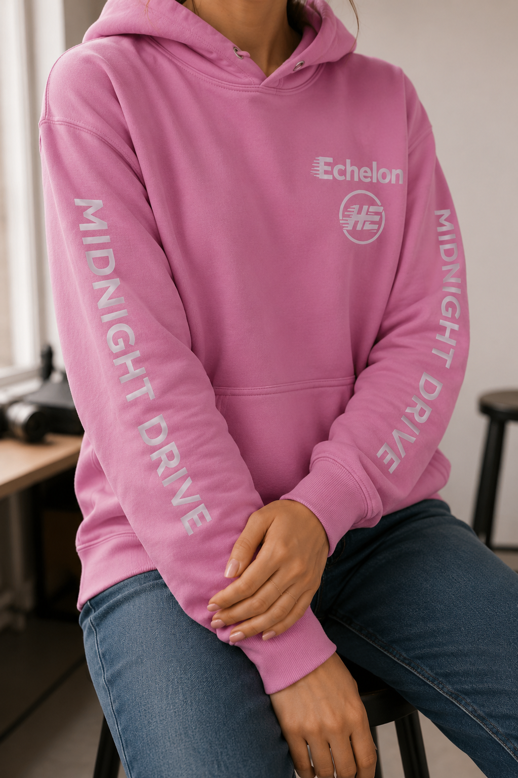 Echelon RX-7 Pink Hoodie